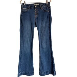 Rock‎ and Roll X Hooey Jeans Womens Size 28 Bootcut Button Fly Denim